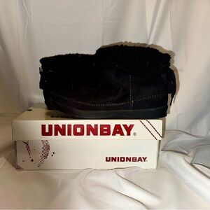 UNIONBAY Black Cozy Ankle Boots